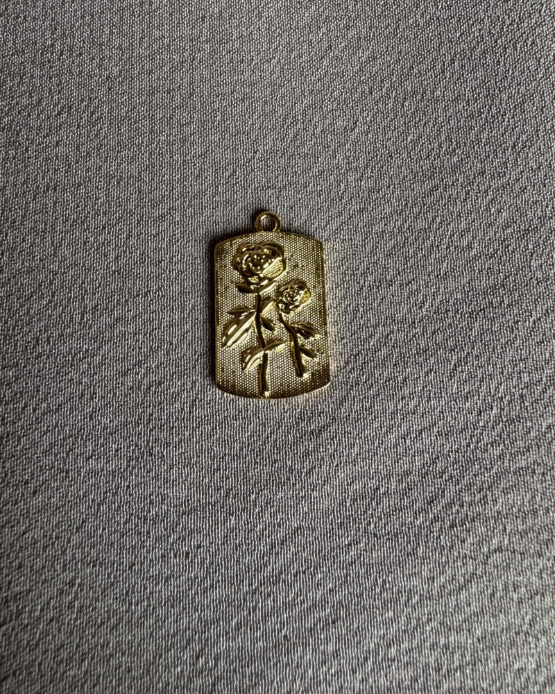 2 Güllü Gold Plaka Charm - SEDU studio