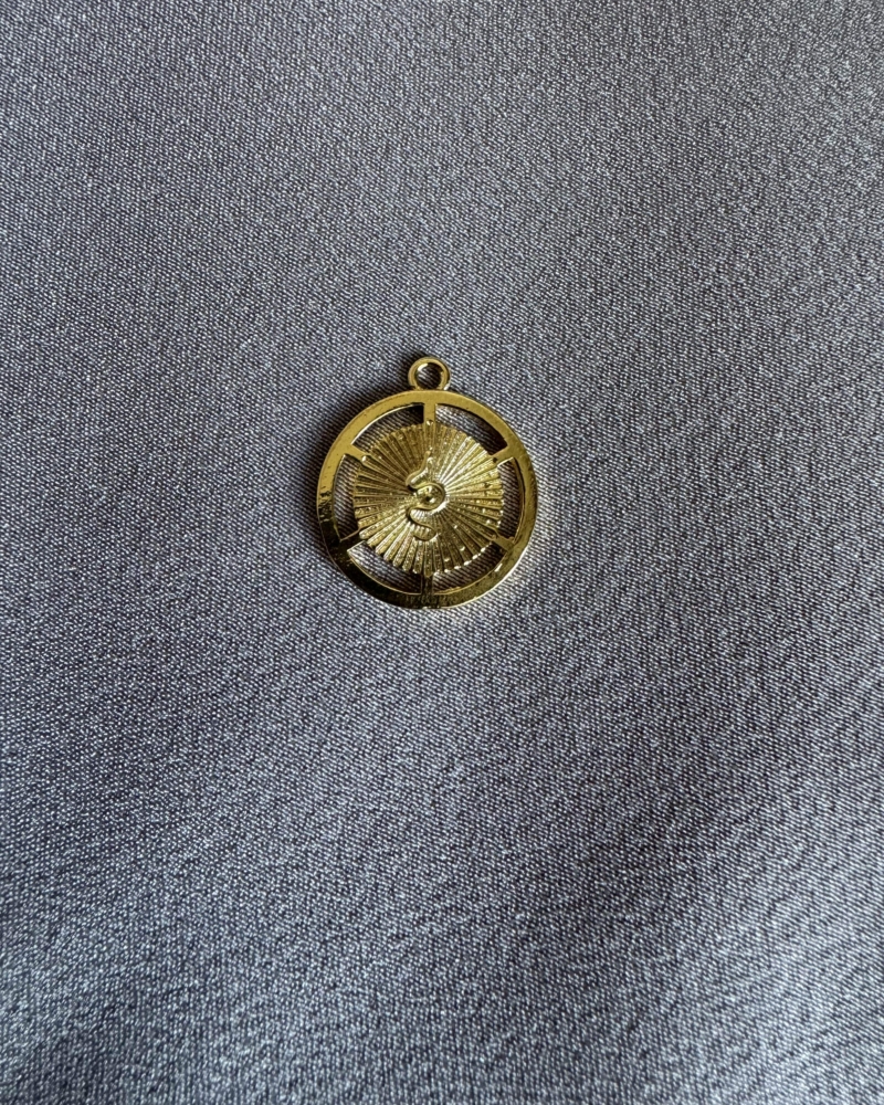 Yuvarlak Gold Yılan Plaka Charm - SEDU studio